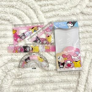 4-piece Sanrio ruler set